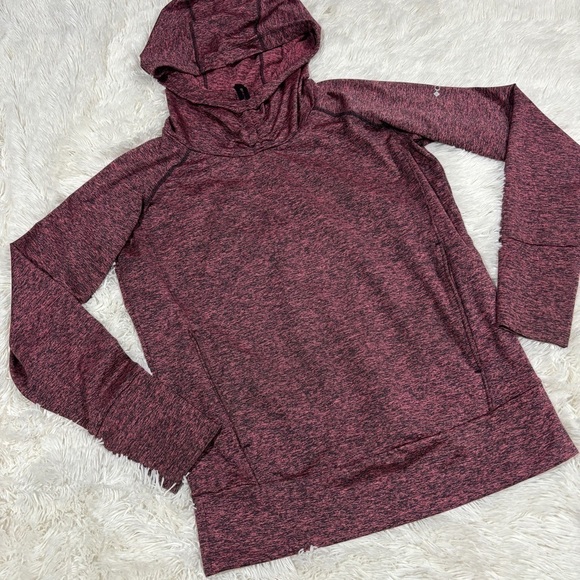 Columbia | Pink & Black Heathered Pullover Hooded Sweatshirt | size: S - Picture 1 of 12